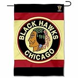 Chicago Blackhawks Vintage Retro Double Sided Garden Flag
