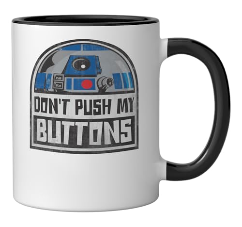 Taza cerámica Star Wars R2-D2 11 oz blanco y negro miniatura 2