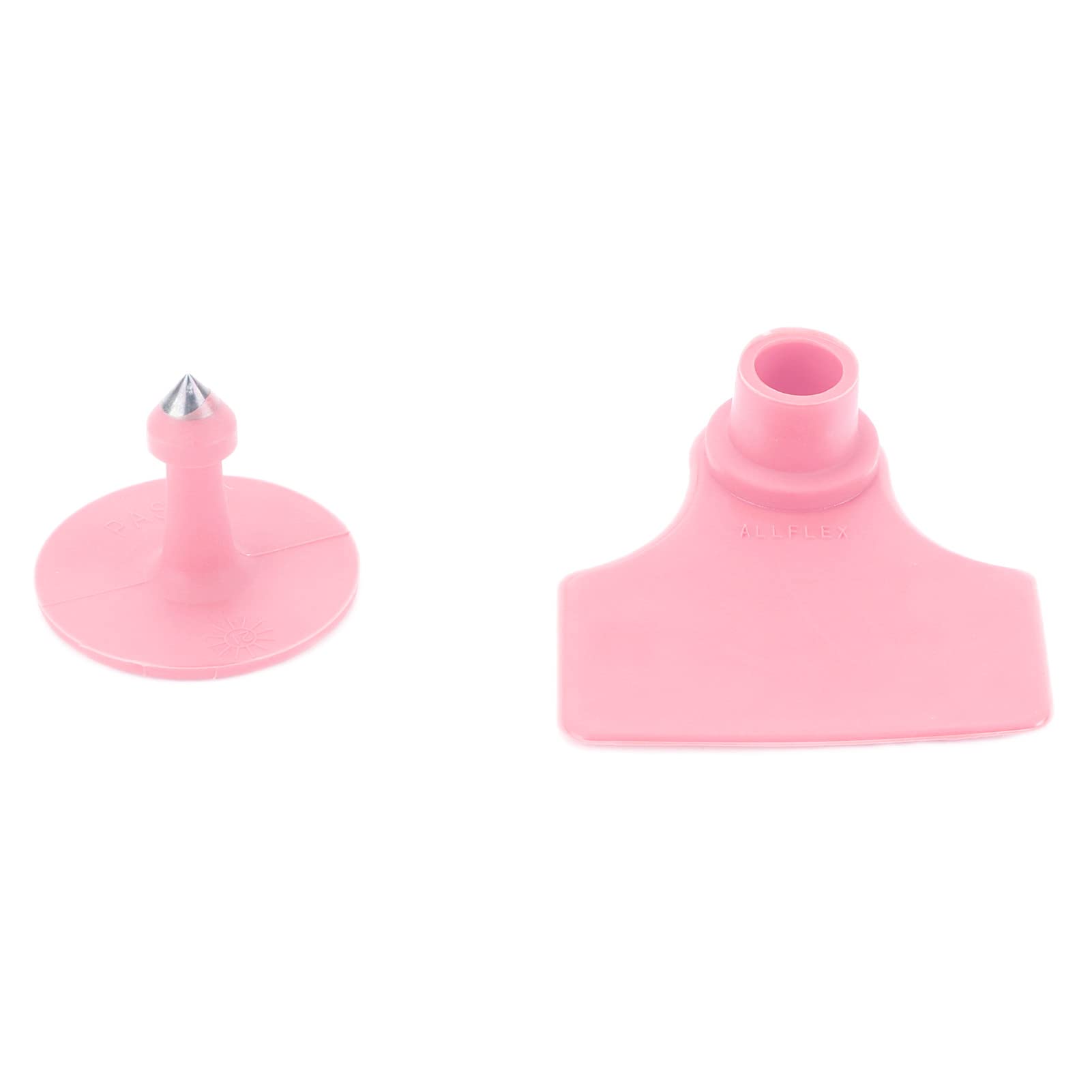 Wakects Etichetta Auricolare in Plastica per Orecchie di Maiale Vuota, 100 Set, 5 X 4 Cm, con Spilli Inclusi, per Ovini, Bovini, Suini, Identificazione del Bestiame, Allevamento Agricolo, (PINK)