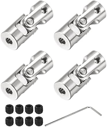 Produktbild von 3 Stück Drehbare Kreuzgelenk Wellenkupplung 5mm Auf 6mm Innendurchmesser, L23 X D11 Mm, Inkl. Schrauben & Schlüssel – Für RC Modelle & DIY