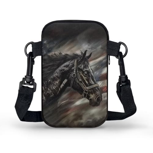 Crossbody Bag with Zipper Closure, Unisex Adult Small Messenger Bags Cell Phone Pouch2