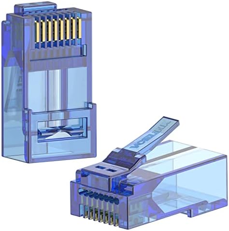 Connettori RJ45 Passanti VCELINK - 50 Pezzi Per CAT6/CAT5e | Placcati Oro | Per Cavo Ethernet - Foto 7