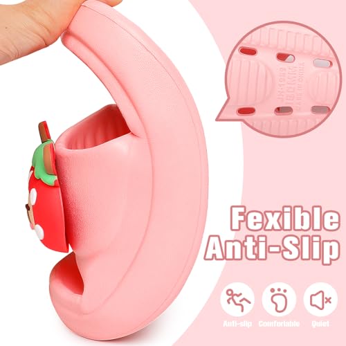 techcity Boys Girls Slide Sandals Cute Cushioned Thick Sole Summer Beach Pool Shower Slippers Non-slip Quick Drying Sandal for Toddler Little Big Kid4