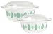 Now Designs Modglass Retro Glass Bakeware, Set of Two, Planta Design