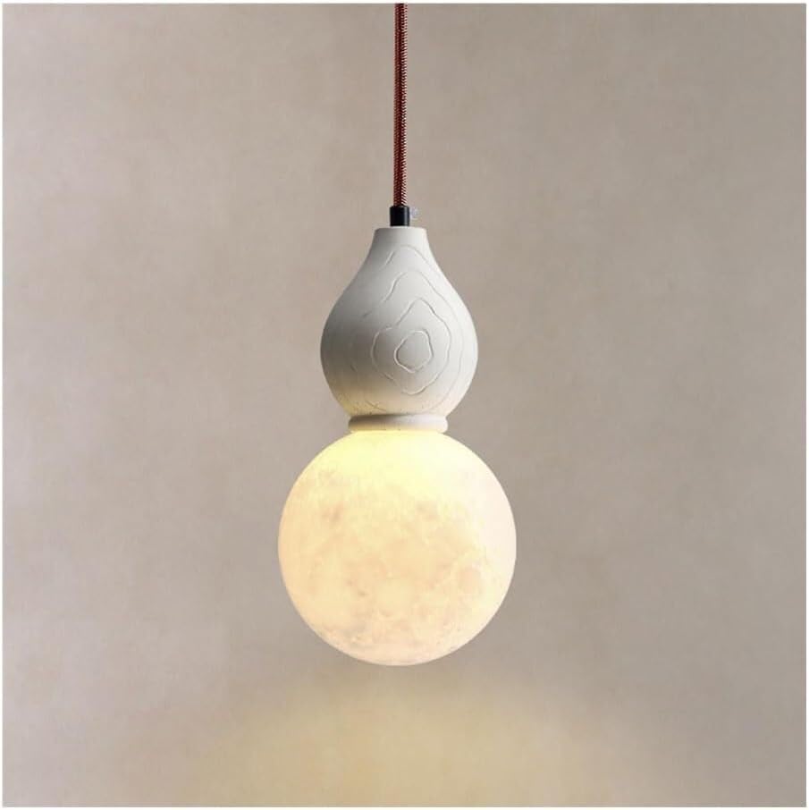 Luminaire suspension double ciment gris rond chandelier design