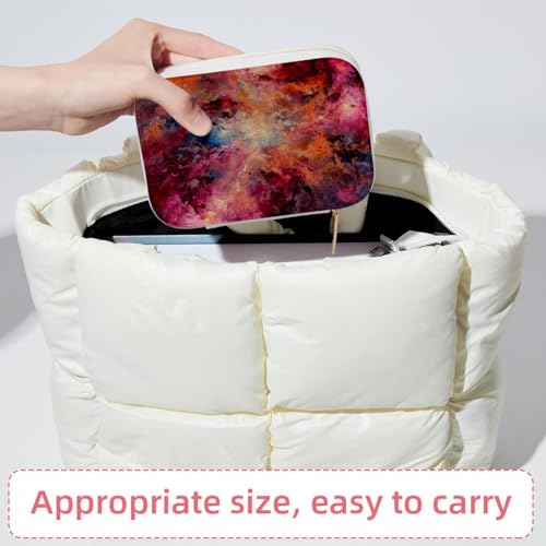 Boîte à bijoux double couche rose galaxie grand format pour bagues et colliers - 7
