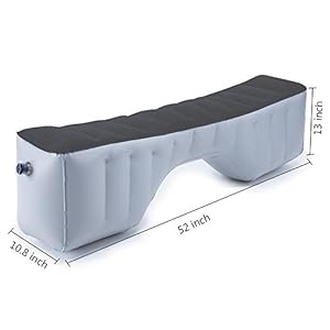 FMS Car Travel Inflatable Mattress Back Seat Gap Pad Mattress Air Bed Cushion Camping Air Couch (Gray) FMS Car Travel Inflatable Mattress Back Seat Gap Pad Mattress Air Bed Cushion Camping Air Couch Gray