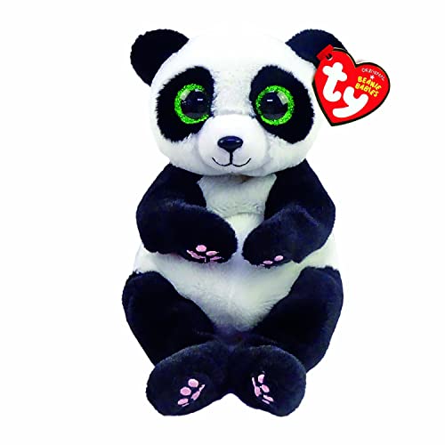 TY - Beanie Babies - Peluche Ying Le Panda 15 cm, Noir/Blanc, TY40542