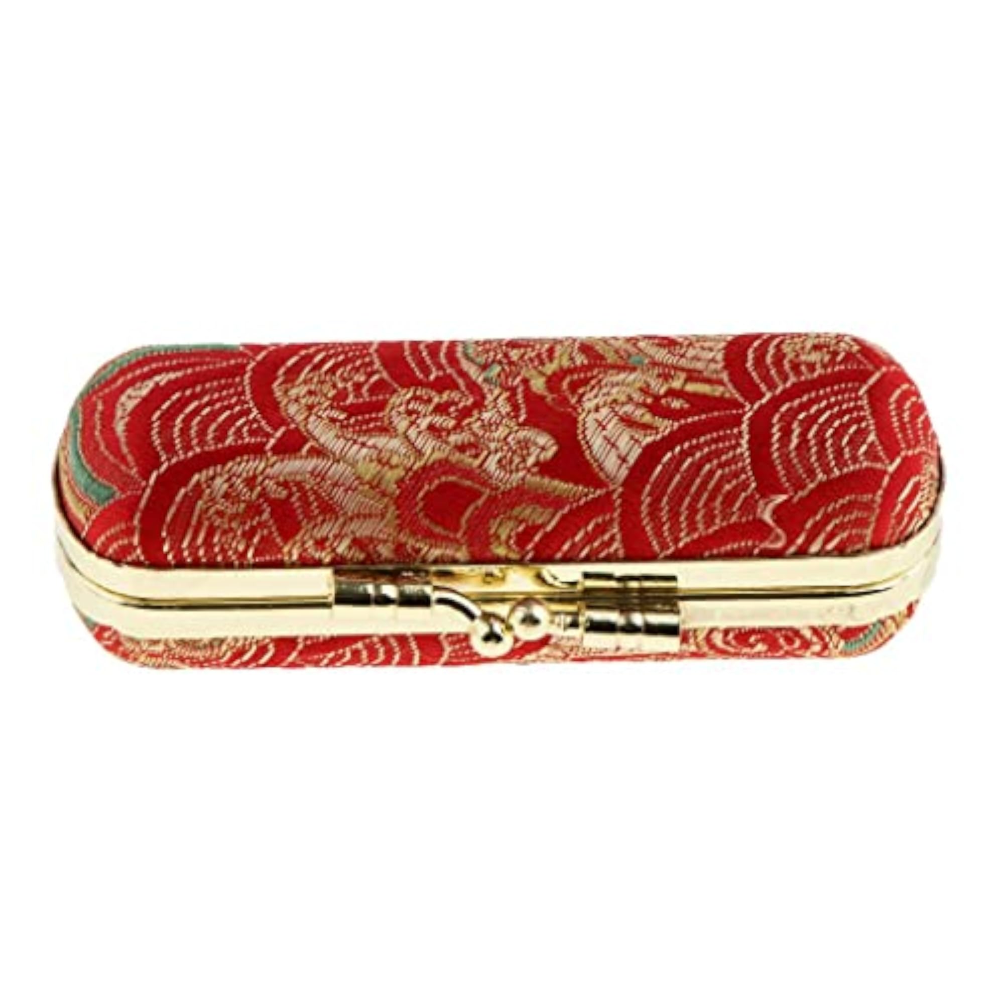 Embroidered Brocade Lipstick Case Holder, Cosmetic Storage Kit