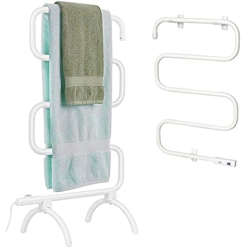 BAKAJI Elektrischer Handtuchheizkörper 100 W für das Badezimmer 2in1 für den Boden und die Wand Cover