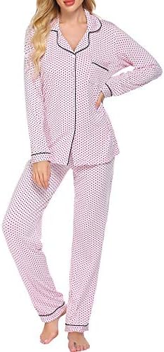 Ekouaer Pajamas Women’s Long Sleeve Sleepwear Soft