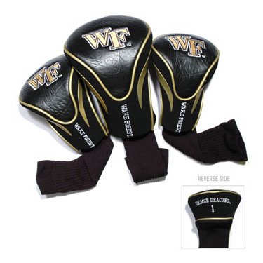Team Golf NCAA Wake Forest Demon Deacons Contour Golf Club Headcovers (3 Count) Numbered 1, 3, & X, Fits Oversized Drivers, Utility, Rescue & Fairway Clubs, Velour lined for Extra Club Protection