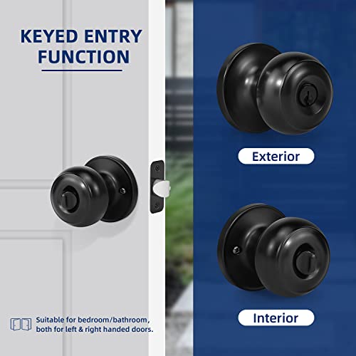 Loqron Keyed Entry Door Knob For Entrance thumb #3