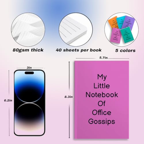 Image of 5 PCS Notebook Journal, Notebooks for Work, Note Taking Writing Funny Office Accessories Gag Gifts for Boss Nurse Coworker Manager Mentor Christmas Graduation Retirement 5.7 x 8.3 Inches 41 Sheets