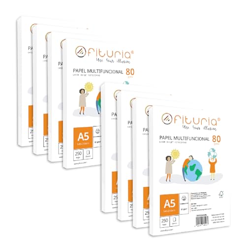 Imagen de Paquete de folios A5 de 80gr con 2500 Hojas Blancas