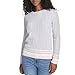 Tommy Hilfiger Damen-Pullover aus Baumwolle mit Rundhalsausschnitt und Zopfmuster, Pearl Heather Grey Multi, X-Groß