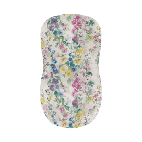Image of Colorful Flowers Bar Stool Cover Stretch Counter Stools Pub Chair Slipcover for Dining Room Removable Anti-Scratches Spills Chair Covers for Dining Room Chairs Set of 4