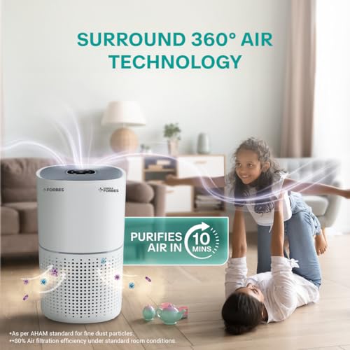Image of Eureka Forbes Air Purifier 230|True HEPA H13 Filter & Surround 360 Air Intake Tech(Approx. 1.5-2 Yrs)| Removes 99.97% PM2.5, Dust & Allergens| 4-Stage Purification|Coverage 310 Sq. Ft|Sleep Mode