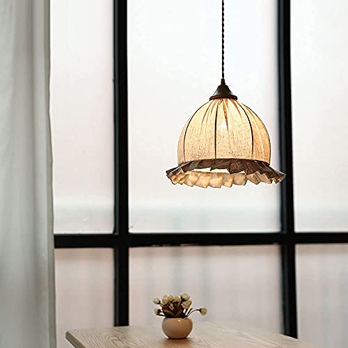 Lámpara de lino japonés ideal para iluminar mesas de comedor y salones zen 3