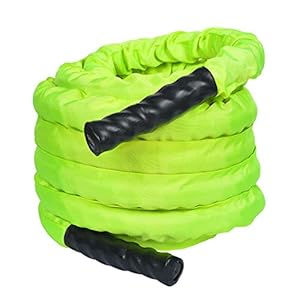 NENGGE Battle Rope Corde de Bataille avec Kit de Sangle d&rsquo;ancrage & Manche de Protection Poly Dacron 9/12/15 Mètre Diamètre 38/50 Corde Ondulatoire Lourde pour Crossfit Musculation,38mm,9m