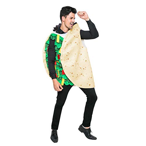 Spooktacular Creations Q6-KETX-5VB5 Taco Costume Adult Halloween Costume Burrito Food Costume thumb #3