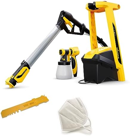 WAGNER Farbsprühsystem W 950 FLEXiO für Wand- und Latexfarben, Lacke & Lasuren im Innen- & Außenbereich, 15 m²-5 min, Behälter 800 ml, 630 W, Schlauch 3,5 m