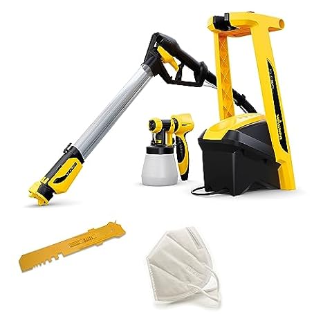 WAGNER System natryskowy W 950 FLEXiO do farb ściennych, lakierów i lazury we wnętrzach, 15 m²-5 min, pojemnik 800 ml, 630 W, wąż 3,5 m, lanca