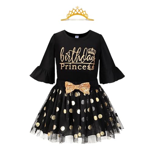 Image of LYSMuch Toddler Girls Long-Sleeve Birthday Outfits Shirt
