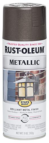 Rust-Oleum 7272830 Stops Rust Metallic Spray Paint, 11 oz, Dark Bronze