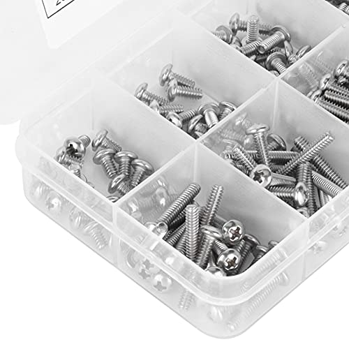 Kit de tornillos autoperforantes 220 piezas acero inox miniatura 6