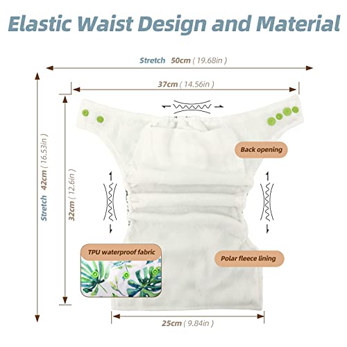 Baby Cloth Diapers One Size Adjustable Washable Reusable Pocket Diapers For Baby Girls And Boys 5 Packs +5 Microfiber Inserts #TOP6