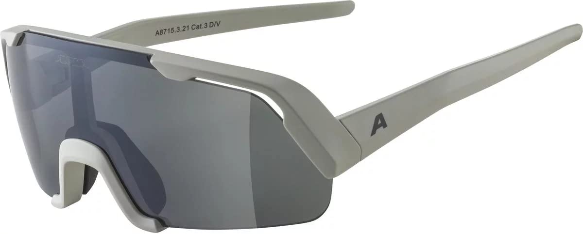 ALPINA Mirrored, Lightweight Cycling Glasses for Kids with 100% UV Protection, ROCKET YOUTH, cool grey matte, one size