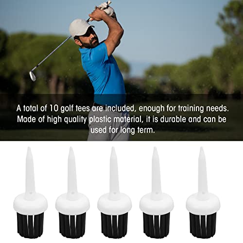 Tees Brush Type, Tees Low Resistance, 10pcs Unbreakable Driver Training Plastic Tees for Outdoor Accessories (Black Hair) - Image 4