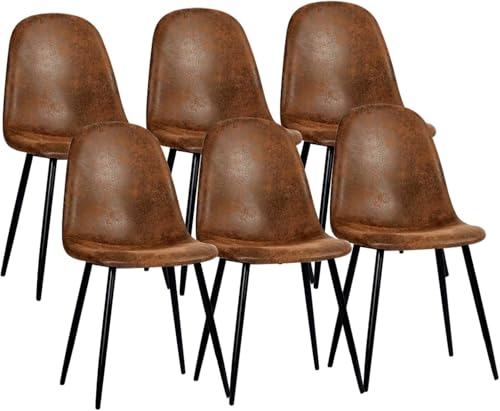 FurnitureR Dining Chairs Comfortable Upholstered Side Seating Armless for Home Kitchen Bedroom...