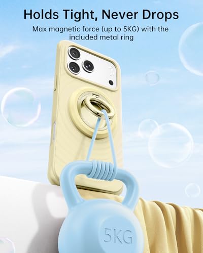 Image of SYNCWIRE Magnetic Phone Ring Holder, for MagSafe Phone Grip Stand Kickstand | 360 Rotation, Double-Sided Magnet, Cell Phone Grip Finger Holder, for iPhone 17 16 15 14 13 12 Pro Max, MagSafe Accessories