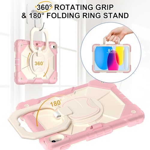 Coque iPad 11e génération 2025 robuste antichoc A16 or rose