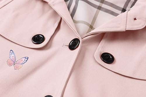 Image of SANGTREE Girl's Waterproof Trench Coat Hooded Lightweight Windbreaker Rain Jackets