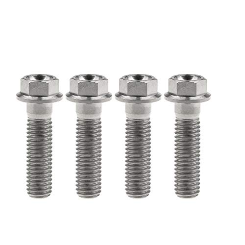 Tornillos de titanio M8 x 35mm con cabeza de brida pequeña pack de 4