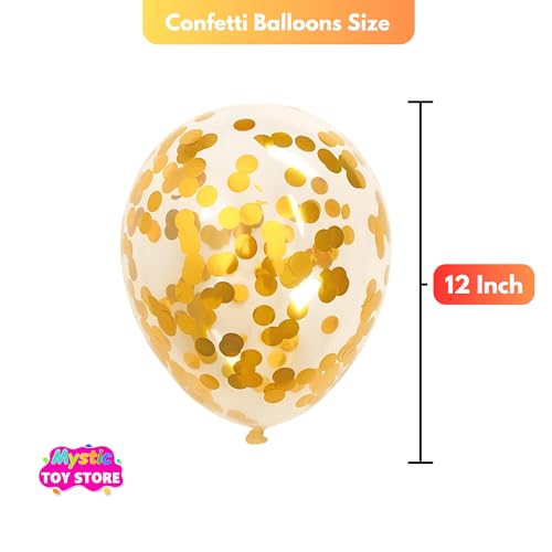 Image of 20 Pcs Confetti Balloons for Birthday Decoration Items Anniversary Baby Shower Adults men women Year With Multicolor Latex Transparent Confetti Balloon Happy Birthday Decorations Set Kit Combo