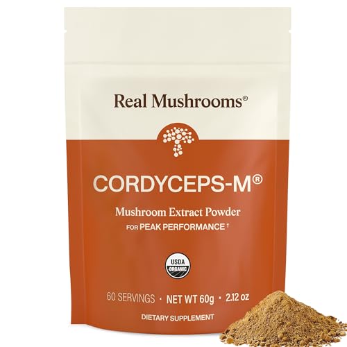 Image of Real Mushrooms Cordyceps Mushroom Powder - Organic Cordyceps Powder Mushroom Energy and Wellness Support - Rich in Beta Glucans - Non-GMO, Vegan Supplement, 60 Servings