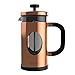 Produktbild bonvivo gazetaro I Kupfer French Press Coffee Maker, Kaffeemaschine aus Edelstahl und hitzebeständigem Borosilikatglas, Design French Press Maschine in Kupfer Finish, mit Bonus Filter, 34 oz