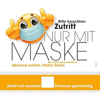 2 Aufkleber 30 x 20 cm - Bitte Abstand halten im Zuge des ...