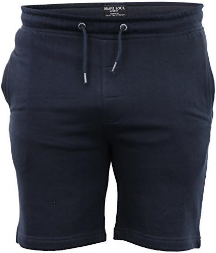 BRAVE SOULMens Short Elastic Waist Knee Length Sweat Shorts Casual Activewear Shorts for Men UK, Size: S to 2XL