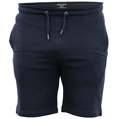 BRAVE SOULMens Short Elastic Waist Knee Length Sweat Shorts Casual Activewear Shorts for Men UK, Size: S to 2XL