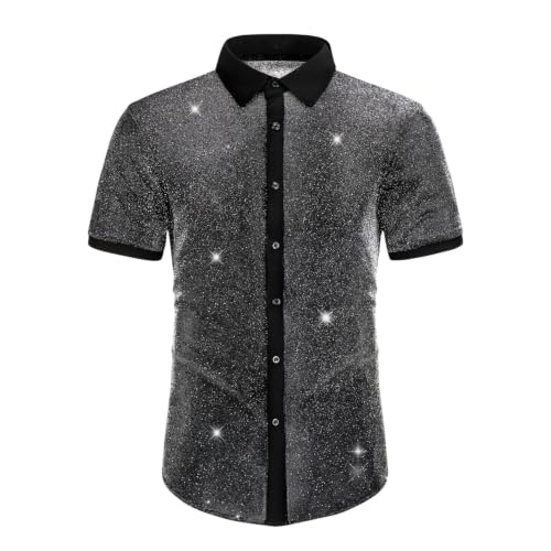 Chemise à manches courtes homme col carré style urbain et décontracté