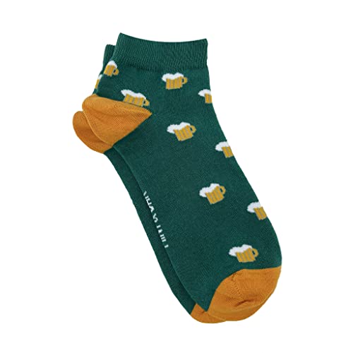 Image of Mint & Oak Men Ankle Socks, Printed Funky Socks, Cotton Unisex Ankle Length Sock, Odour Free Socks - Pack of 1