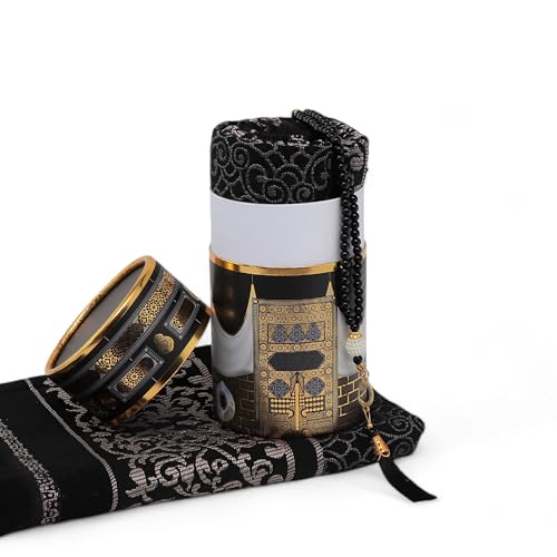 Tapete de oración FURKAN con caja cilíndrica negra