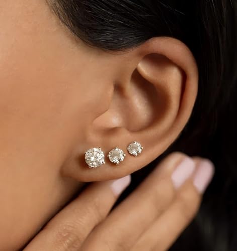 10 Pairs Hypoallergenic Stud Earrings for Women, Surgical Stainless Steel Earrings Sets for Multiple Piercing, Silver Cartilage Hypoallergenic Earrings for Women Jewelry3