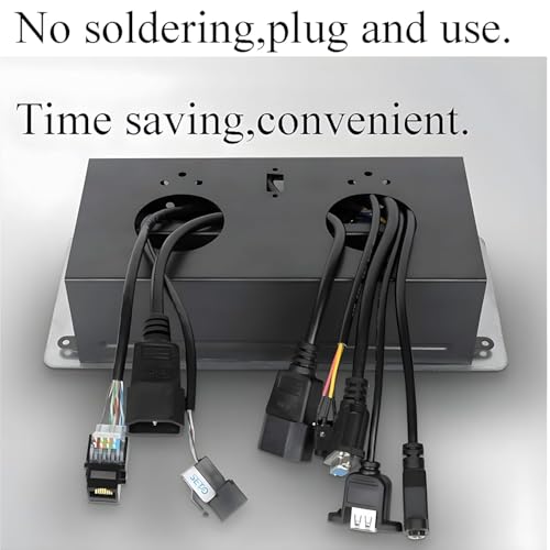 Image of COOLCOLD Hydraulic Cable Cubby, Conference Table Connectivity Solutions, Pop Up Box with Type-C, HDMI, VGA, 3.5MM Audio Port, LAN, Power Ports & USB Port (Black)