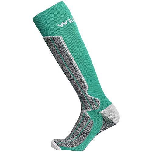 Weierya Men Women Ski Socks Thick Warm Cotton Skiing Socks For Winter Sports Outdoor Cold Weather, 2 Pairs Green L #TOP1